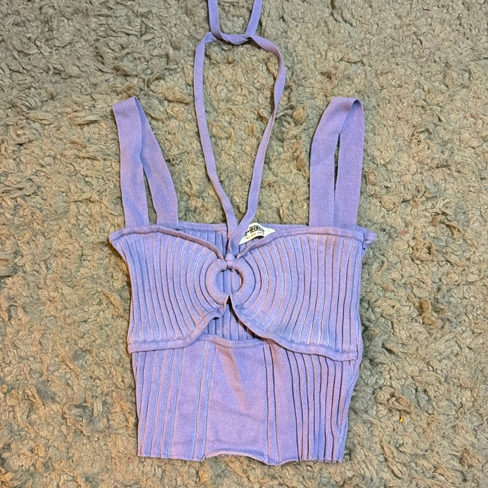 Lavender purple crop tank top size XS